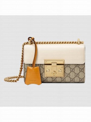 Gucci Padlock small shoulder bag 409487 White