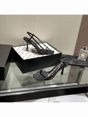 Alexander Wang Satin Strap Sandals 9.5cm Black 2022 Collection