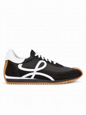 Loewe Unisex Flow Runner In Nylon And Suede Black