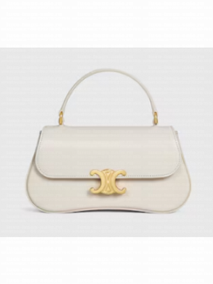 CELINE TEEN CELINE LOLA IN SHINY CALFSKIN 119533 WHITE COTTON