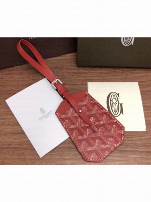 Goyard Luggage Tag Bag Charm Red