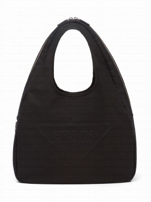Prada Canvas Hobo Bag 2VY005 Black