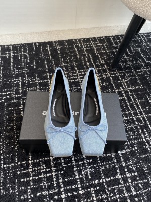 Alexander Wang billie flat in trompe-l'oeil Denim