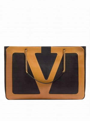 Valentino Garavani Viva Superstar Nappa Leather Shopper Black