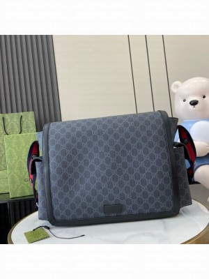 Gucci GG SUPREME MEDIUM DIAPER BAG 495909 Black