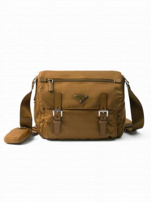 Prada Re-Nylon Shoulder Bag 1BD953 Coffee