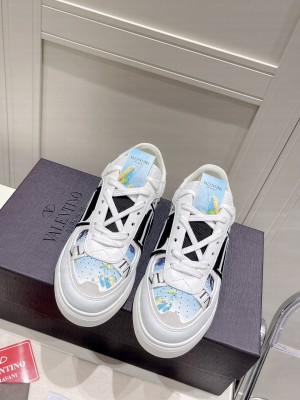 VALENTINO VL7N LOW-TOP SNEAKERS IN CALFSKIN AND MESH FABRIC WITH BANDS SNEAKERS 2022 COLLECITON 07