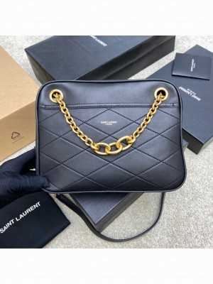 Yves Saint Laurent GABY SATCHEL IN QUILTED LAMBSKIN 669308 black