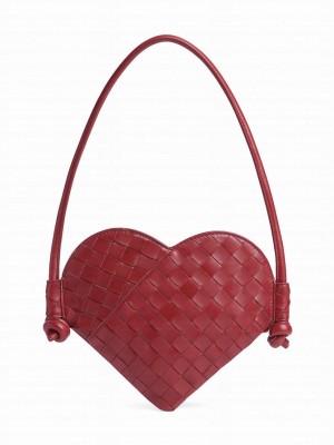 Bottega Veneta Mini Solstice heart-shaped bag Red