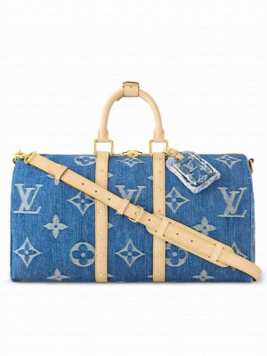 Louis Vuitton Keepall Bandouliere 45 M24315 Blue