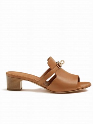 Hermes Women's Candy Sandal Light Coffee