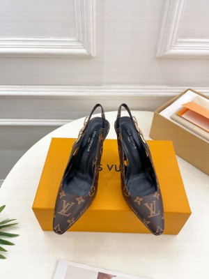 Louis Vuitton Women's Sparkle Slingback Pump Brown