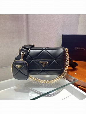 Prada 1BD292 System nappa leather patchwork bag 