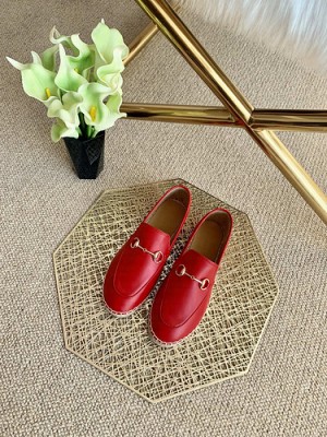 GUCCI LEATHER HORSEBIT ESPADRILLES RED 2021 Collection