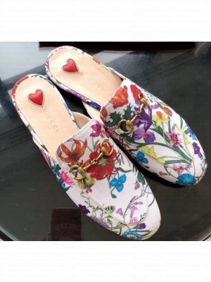 Gucci Women's Princetown Horsebit Slipper Leather Print 02