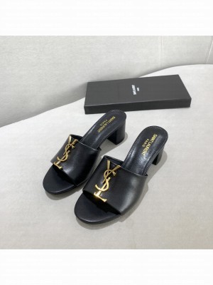 Saint Laurent YSL Calfskin Mules 5cm 04 2021 Collection