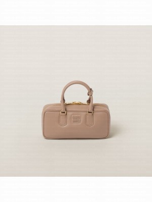 MIU MIU Original Leather Top Handle Bag 5BB148 Apricot