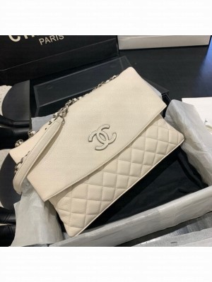 Chanel Grained Calfskin Shoulder Bag AS8095 Cream