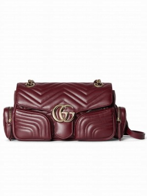 Gucci GG Marmont Small Multi-Pocket Bag 795228 Mauve