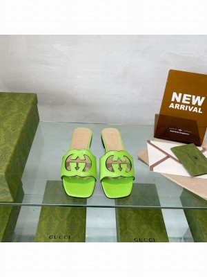 Gucci Women's Interlocking G cut-out slide sandal Collection 01