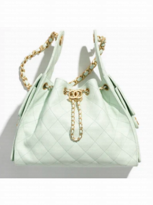CHANEL 25 SMALL HANDBAG AS5293 Light Green