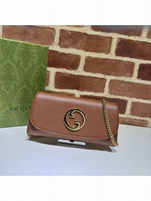 GUCCI BLONDIE WALLET ON CHAIN 725215 Camel
