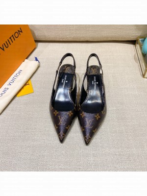 Louis Vuitton Magnetic Slingback Pump 3.5cm in Patent Calf Leather Black 2022 Collection