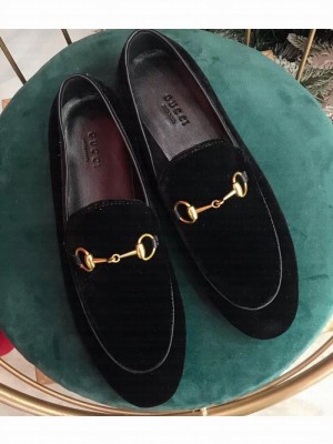 Gucci Women's Horsebit Loafer Velvet Black