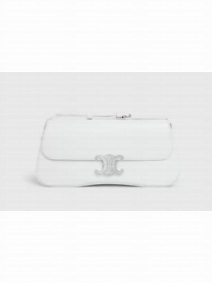 Celine MEDIUM CELINE LOLA BAG IN SHINY CALFSKIN 115533 BLANC DE BLANC