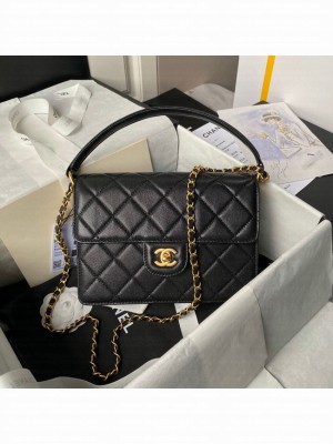 Chanel FLAP BAG WITH TOP HANDLE AS6261 black