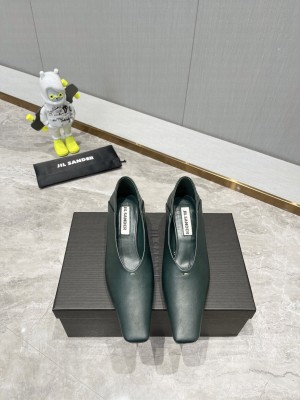 Jil Sander 5cm Lambskin Pumps Green