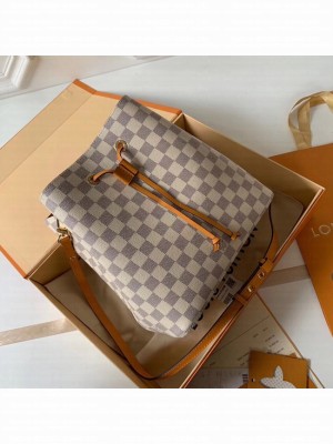 Louis vuitton original Damier Azur NEONOE N44022 yellow
