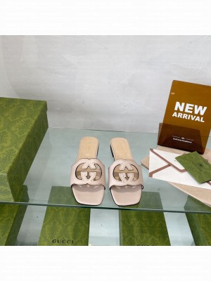 Gucci Women's Interlocking G cut-out slide sandal Collection 06