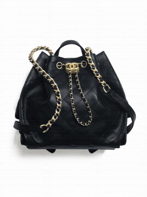 Chanel 25 Medium Backpack AS5600 Black