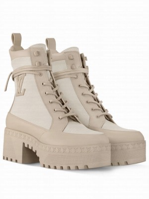 Louis Vuitton Women's Laureate Platform Desert Boot 1AD9ZR Cream