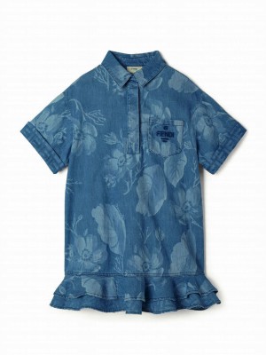 Fendi Women's Junior Denim Dress Blue