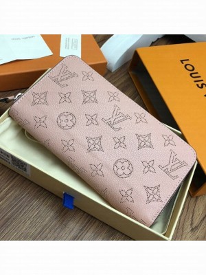 Louis Vuitton Perforated Monogram Calfskin Long Zippy Wallet M58429 Magnolia Pink 2019 Collection