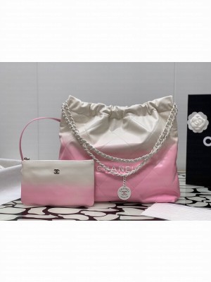 CHANEL 22 HANDBAG AS3261 white & white