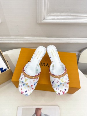 Louis Vuitton 1AGWTE LV x TM 6AM Monogram White Mule 2025