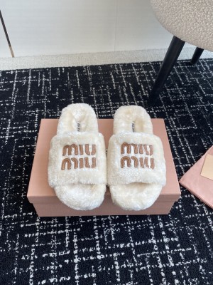 Miu Miu Shearling Slide 01