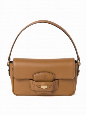 Miumiu Penny Leather Bag Coffee