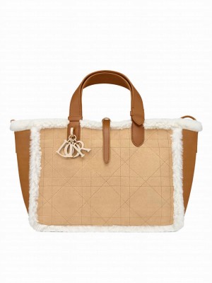 Christian Dior Medium Dior Toujours Bag Coffee