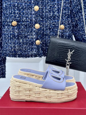 Valentino Garavani VLogo Cutout Sandals Purple