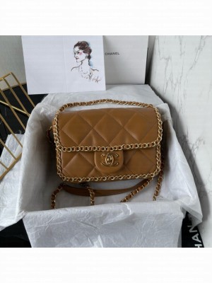 Chanel SMALL FLAP BAG AS5089 BROWN