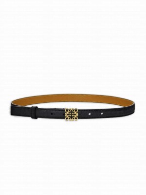 Loewe Anagram belt in pebble grain calfskin Black