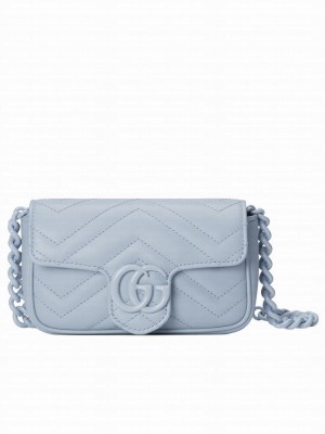 Gucci GG Marmont Belt Bag 699757 Blue