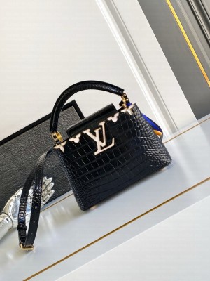 Louis Vuitton Capucines Mini Crocodile pattern M86153 black