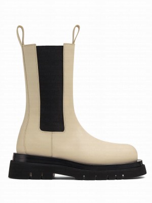 Bottega Veneta Unisex Lug Chelsea Boot Cream