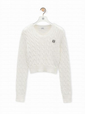 Loewe Women's Sweater In Cotton White