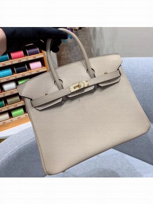 Hermes Birkin 25cm Bag in Original Epsom Leather Pale Gray